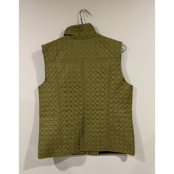ALIA Green Quilted Vest Size 8 Petite - Picture 4 of 7